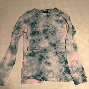 Light blue tie dye ling sleeved from pacsun